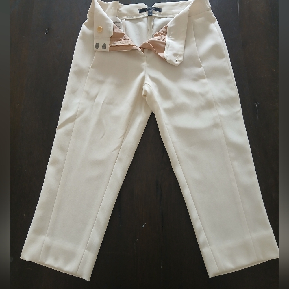 BCBGMAXAZRIA White Women's Capri Dress Pants Trousers Size:0